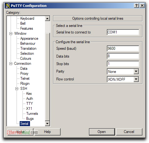 how to transfer file using putty serial communication